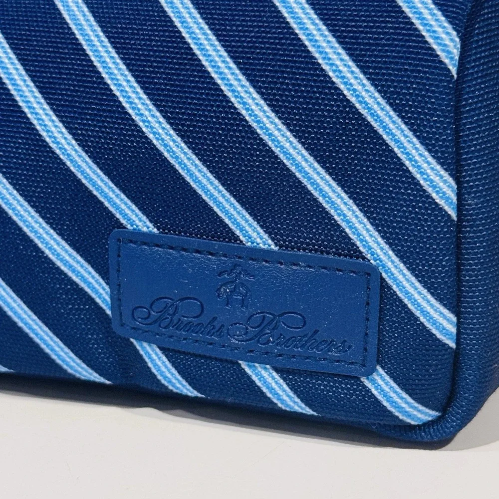 United Airlines‎ X Brooks Brothers Blue Striped Men's Shaving Travel Bag NWOT